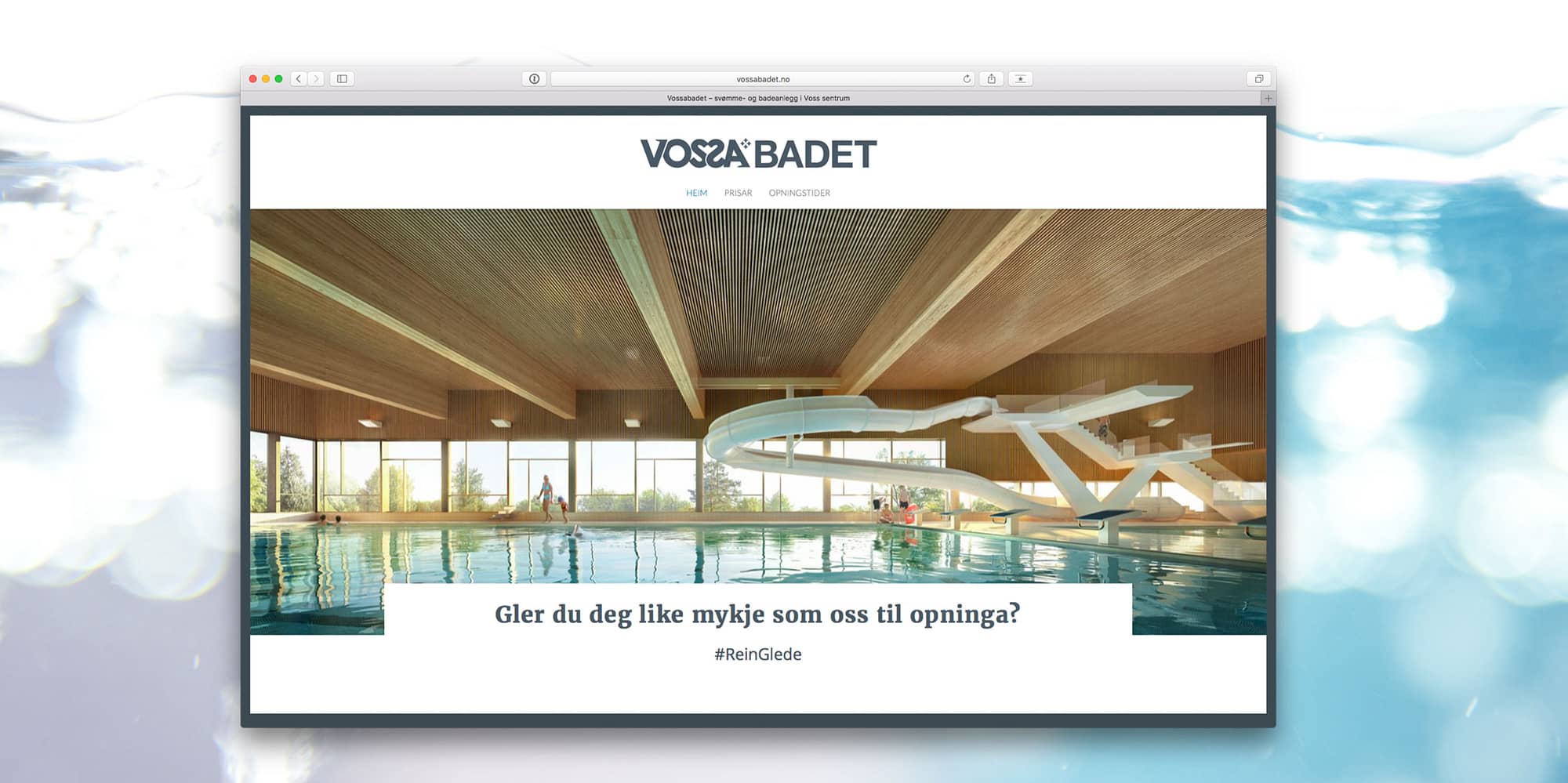 Nettsidedesign og hjemmesidedesign for nettsiden til Voss av designbyrå på Voss