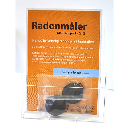 Statens Strålevern anbefaler alle å måle Radon i hjemme sitt Det gjør du enkelt med Bacas Radonmåler.