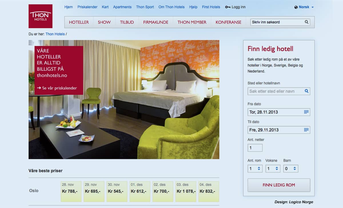 Online booking i webløsning øker salget