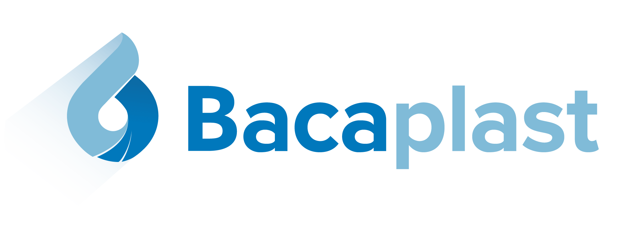 Stilren logo som del av grafisk profil for bacaplast